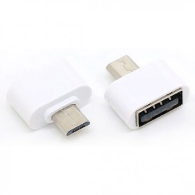 JETTING Mini OTG Adapter Micro USB ke USB Female - V8 - White - 2