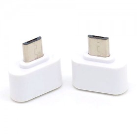 Mini OTG Adapter Micro USB ke USB Female - White - 3