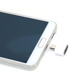 Mini OTG Adapter Micro USB ke USB Female - White - 5