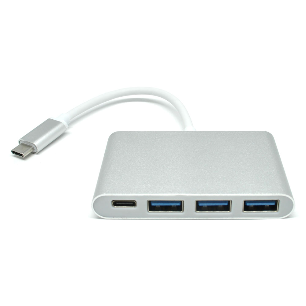 Usb Type C To 3 X Usb 3 0 1 X Usb Type C Hub Adapter Silver Jakartanotebook Com