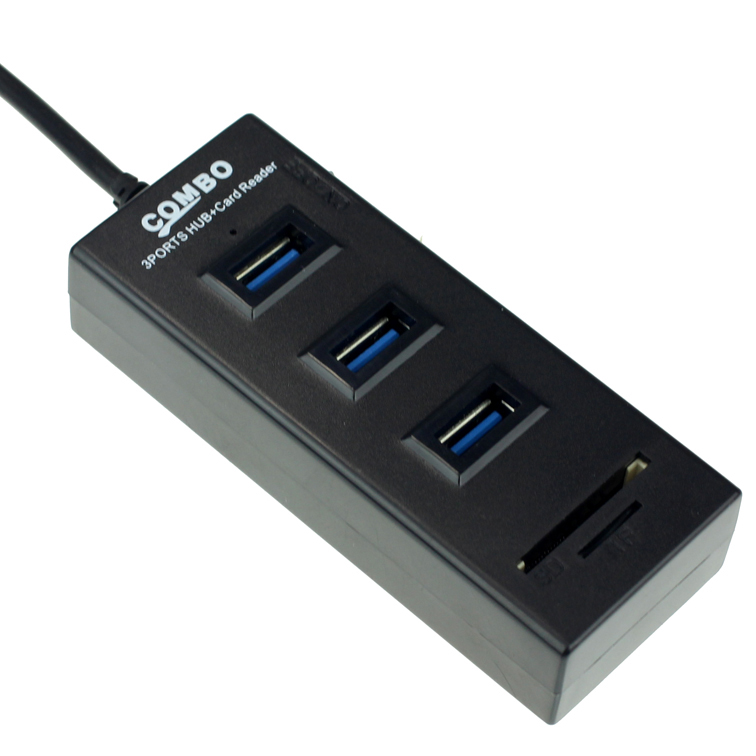 usb hub 3 port card reader combo black usb hub 3 port card reader combo black