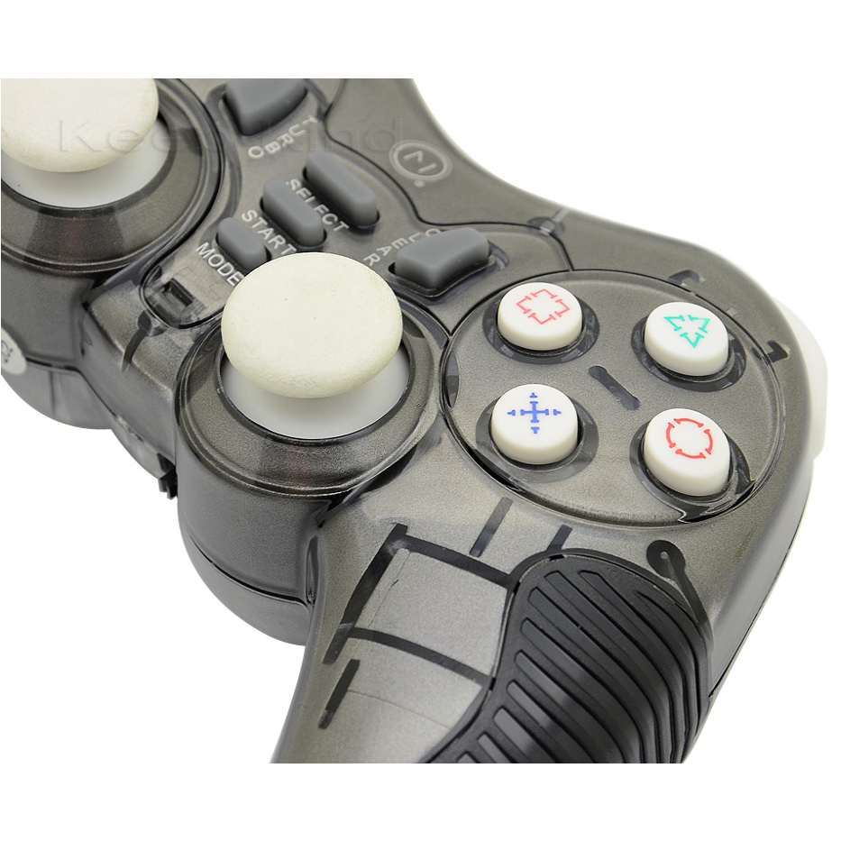 wireless gamepad fungsi ganda 2 4g untuk ps2 ps3 pc gray wireless gamepad fungsi ganda 2 4g untuk ps2 ps3 pc gray
