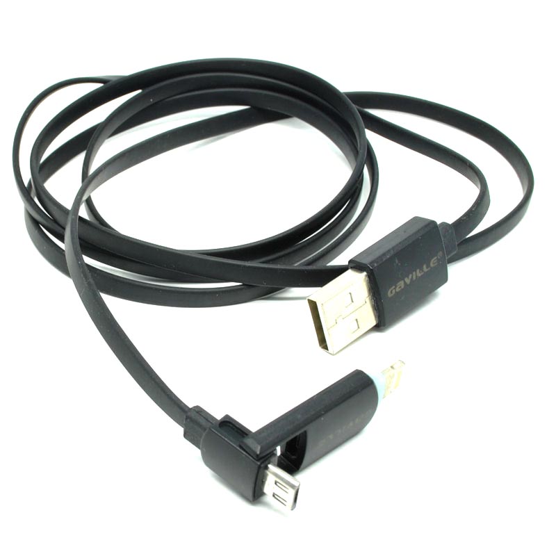 2 in 1 Flat Lightning and Micro USB Cable for Android 