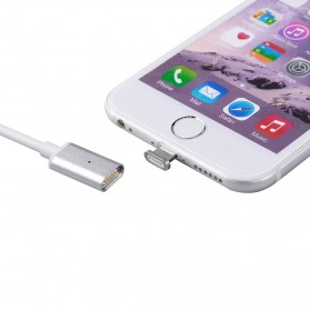 2 in 1 Kabel Charger Braided Magnetic Micro USB & Lightning for Smartphone - Silver - 2
