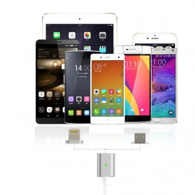 2 in 1 Kabel Charger Braided Magnetic Micro USB & Lightning for Smartphone - Silver - 7