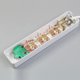JRDQ Powerstrip 3 USB Port + 3 Electric Plug dengan LED Indikator - White - 3