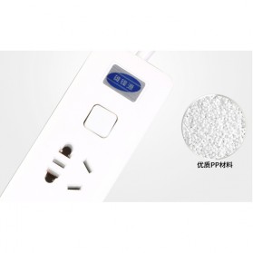 JRDQ Powerstrip 3 USB Port + 3 Electric Plug dengan LED Indikator - White - 4