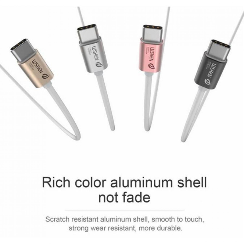Wsken Kabel Charger Usb Type C High Quality Golden
