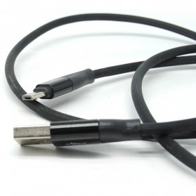 Kabel Charger Micro USB Fast Charging 1 meter - Black - 2