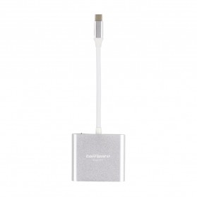 Taffware USB Type C 3.1 to USB 3.0 HDMI USB Type C - hpq1034 - Silver - 1