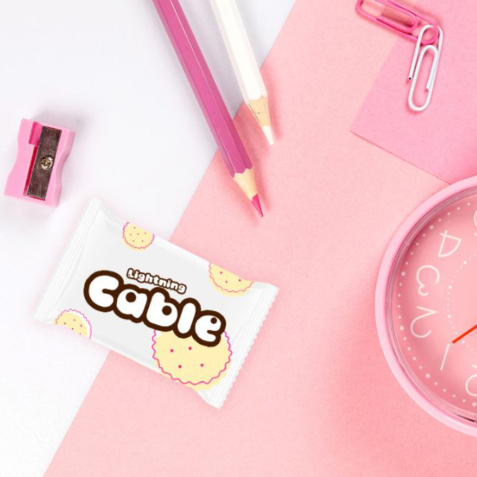 Cookie Kabel Charger USB Type C 1 Meter Black