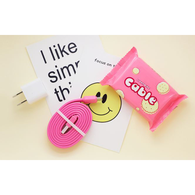 Cookie Kabel Charger USB Type C 1 Meter Black