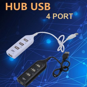 Portable USB Hub 2.0 4 Port - HB304 - Black