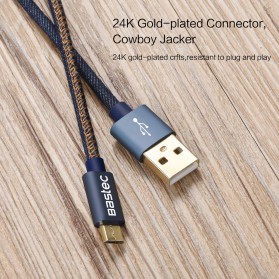 Bastec Kabel Charger Micro USB Denim 1 Meter - Black - 2