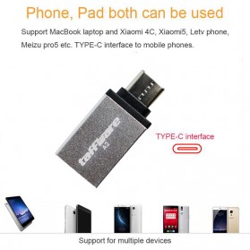 Taffware USB Type C to USB 3.1 OTG - A2 - Silver - 1