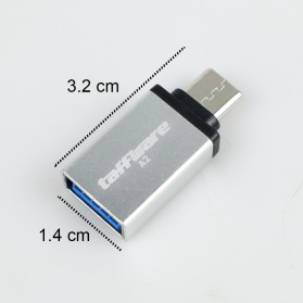 Taffware USB Type C to USB 3.1 OTG - A2 - Silver - 7