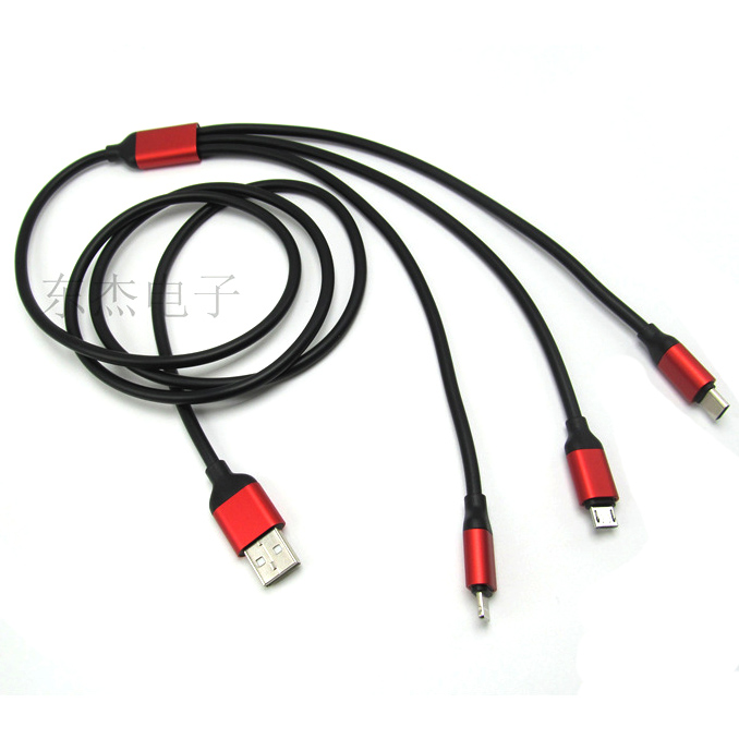 Kabel Charger 3 In 1 Micro Usb Lightning Usb Type C 170606