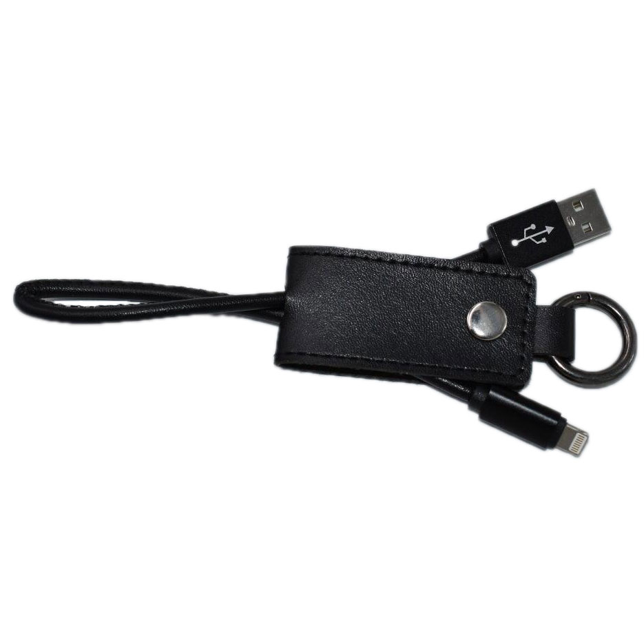 Kabel Charger Keychain USB Lightning Black