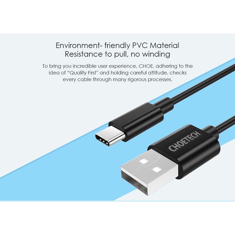 choetech kabel charger usb type c hi speed 2 4a 1m black jakartanotebook choetech kabel charger usb type c hi speed 2 4a 1m black jakartanotebook