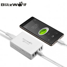 BlitzWolf Charger USB 5 Port Quick Charger 3.0 4.4A - BW-S7 - White - 2