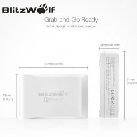 BlitzWolf Charger USB 5 Port Quick Charger 3.0 4.4A - BW-S7 - White - 6