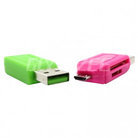 USB OTG 2 in 1 Card Reader Universal - Black - 6