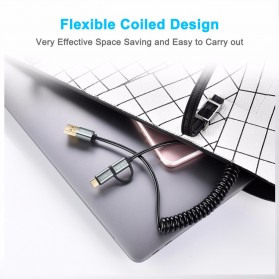 CHOETECH Kabel Charger 2 in 1 USB Type C dan Micro USB - 1.2m - Black/Gray - 6
