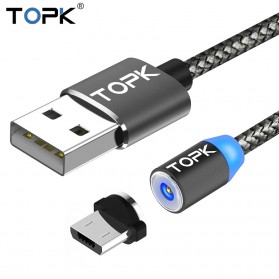 TOPK Kabel Charger Magnetic Micro USB 1 Meter - CS1711 - Gray - 3