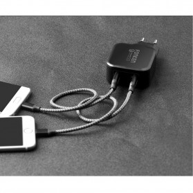 FONKEN Charger USB EU Plug 2 Port Quick Charge 3.0 27W - Black - 6