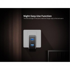 FONKEN Charger USB EU Plug 2 Port Quick Charge 3.0 27W - Black - 8
