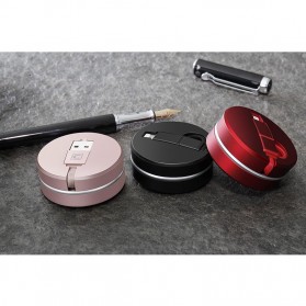 CAFELE 2in1 Kabel Charger Micro USB & Lightning Retractable 1 Meter - Black - 6