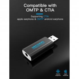 Vention External USB Sound Card - Black - 3