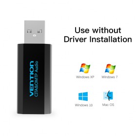 Vention External USB Sound Card - Black - 5