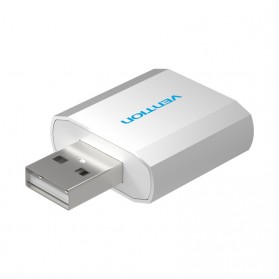 Vention External USB Sound Card AUX 3.5mm & Microphone - Silver - 2