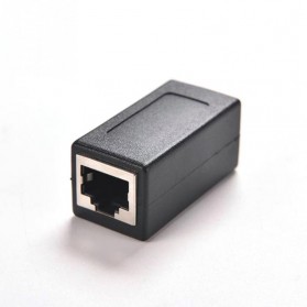 RJ45 Female to Female Cat6 Network LAN Extension Adapter Connector - Black - 5