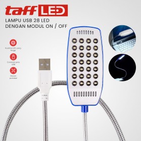 TaffLED Goodland Lampu USB 28 LED dengan Modul ON / OFF - LZY-028 - Blue