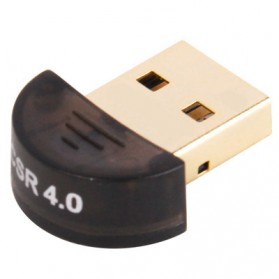 USB Bluetooth Receiver V4.0 Chipset CSR8510 Gold Plated - Black - 2