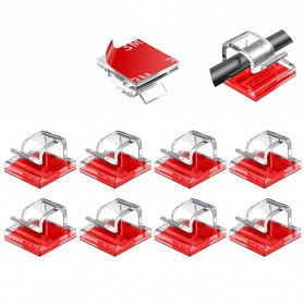 CARPRIE Klip Kabel Organizer Cable Clip 10 PCS - XK001 - Red