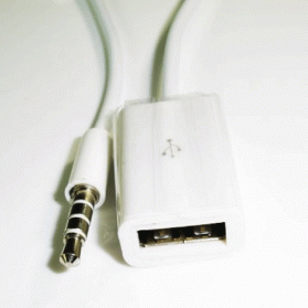 Adapter AUX 3.5mm ke USB 2.0 Female - White - 2
