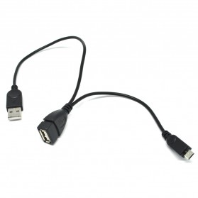 Robotsky OTG Micro USB to USB Male and Female - P10 - Black - 1