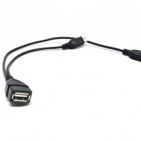 Robotsky OTG Micro USB to USB Male and Female - P10 - Black - 3