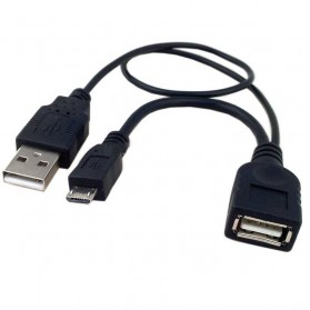 Robotsky OTG Micro USB to USB Male and Female - P10 - Black - 4