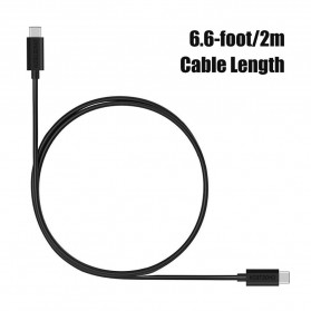 CHOETECH Kabel Charger USB Type C to Type C 2 Meter - CC0003 - Black - 4