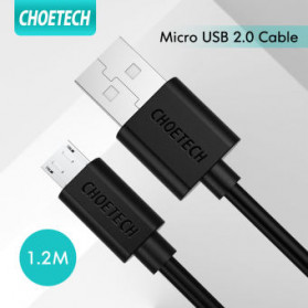 Laptop / Notebook - CHOETECH Kabel Charger Micro USB Fast Charging 2.4A 1.2 Meter - AB003 - Black