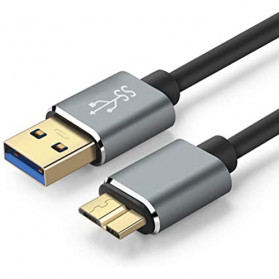Choetech Kabel Data HDD USB 3.0  to USB 3.0 Micro B 1 Meter- AB0012 - Black