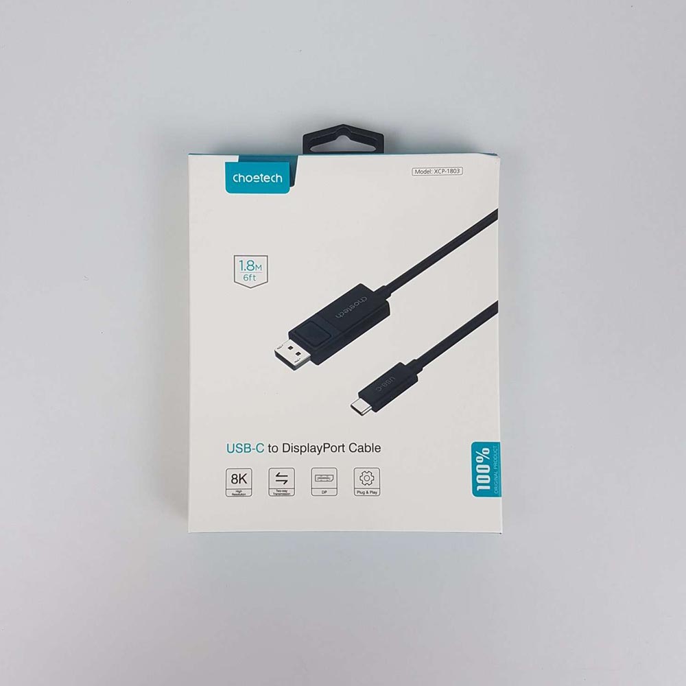 Gambar produk CHOETECH Kabel USB Type C to Display Port 8K 30Hz 1.8M - XCP-1803