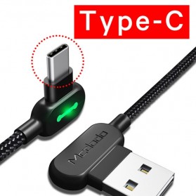MCDODO Kabel Charger USB Type C Braided L Shape 1.2 Meter - CA-5281 - Black - 1