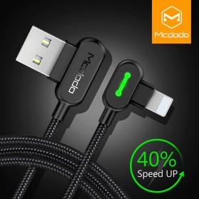 MCDODO Kabel Charger USB Type C Braided L Shape 1.2 Meter - CA-5281 - Black - 2