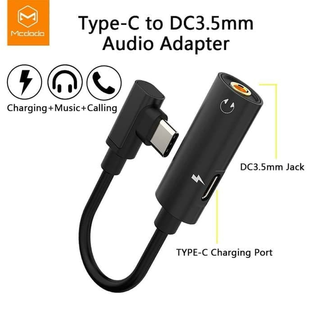 Mcdodo Adapter 3 In 1 Usb Type C To Aux 3 5mm Usb Type C Black Jakartanotebook Com