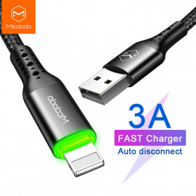 MCDODO Kabel Charger Lightning Fast Charging Auto Disconnect 3A 1.8 Meter - CA-7411 - Black